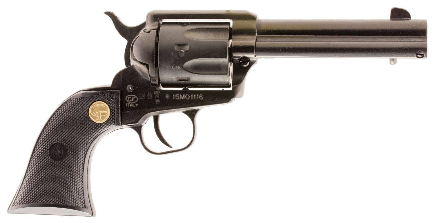 Chiappa Firearms 340250 SAA 1873  Medium Frame 22 LR 6 Shot, 4.75" Blued Steel Barrel, Cylinder & Frame, Black Plastic G