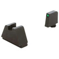 AMERIGLO GLOCK SIGHT 4XL TALL GREEN TRITIUM BLACK OUTLINE .385" FRONT FLAT BLACK .480" REAR