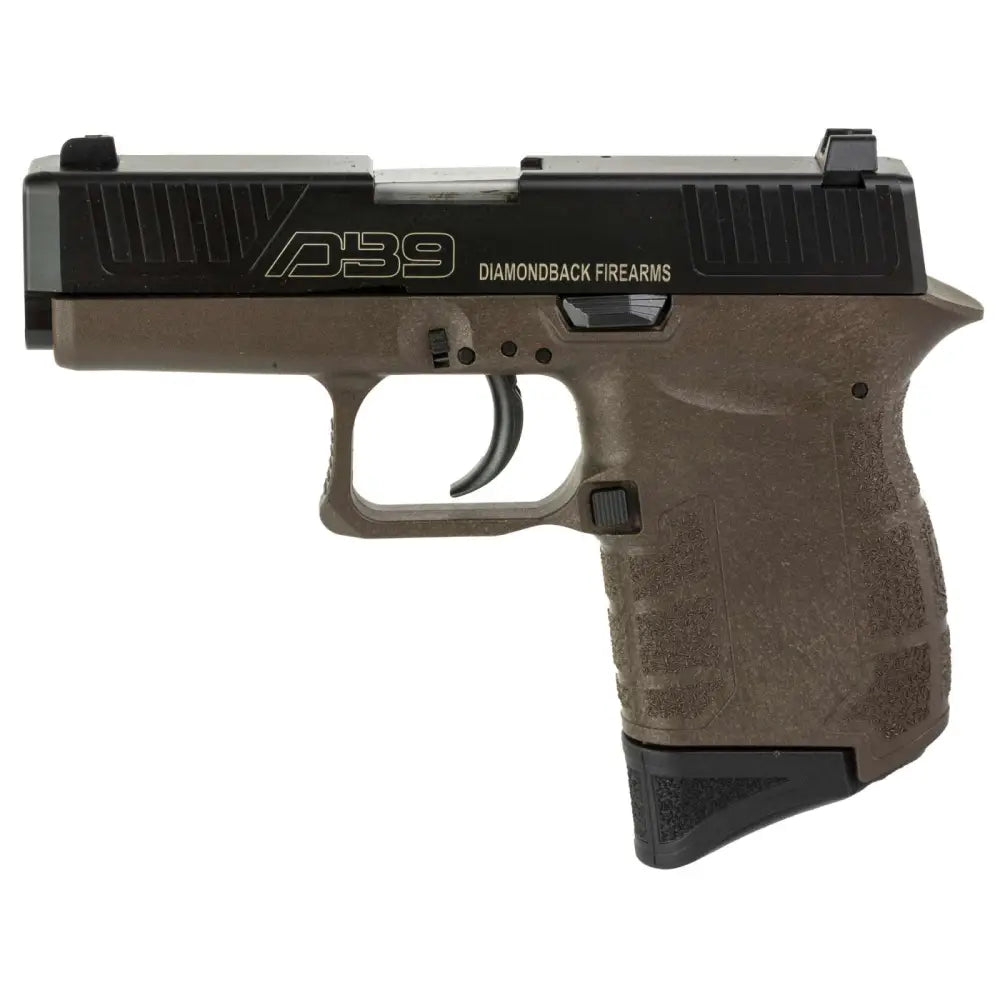 DIAMONDBK GENIV DB9MB 9MM PSTL BLK SLIDE/ MID BZ