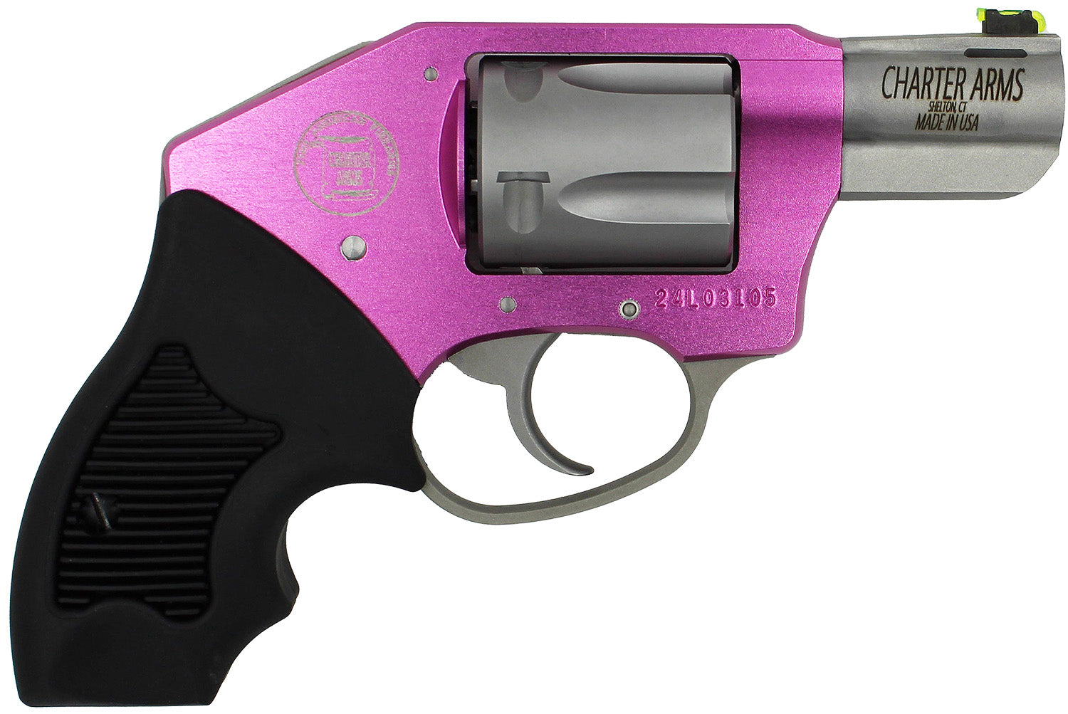 Charter Arms 53831 Undercover Lite Pink Lady Small 38 Special, 5 Shot 2" Stainless Steel Barrel & Cylinder, Pink Aluminu
