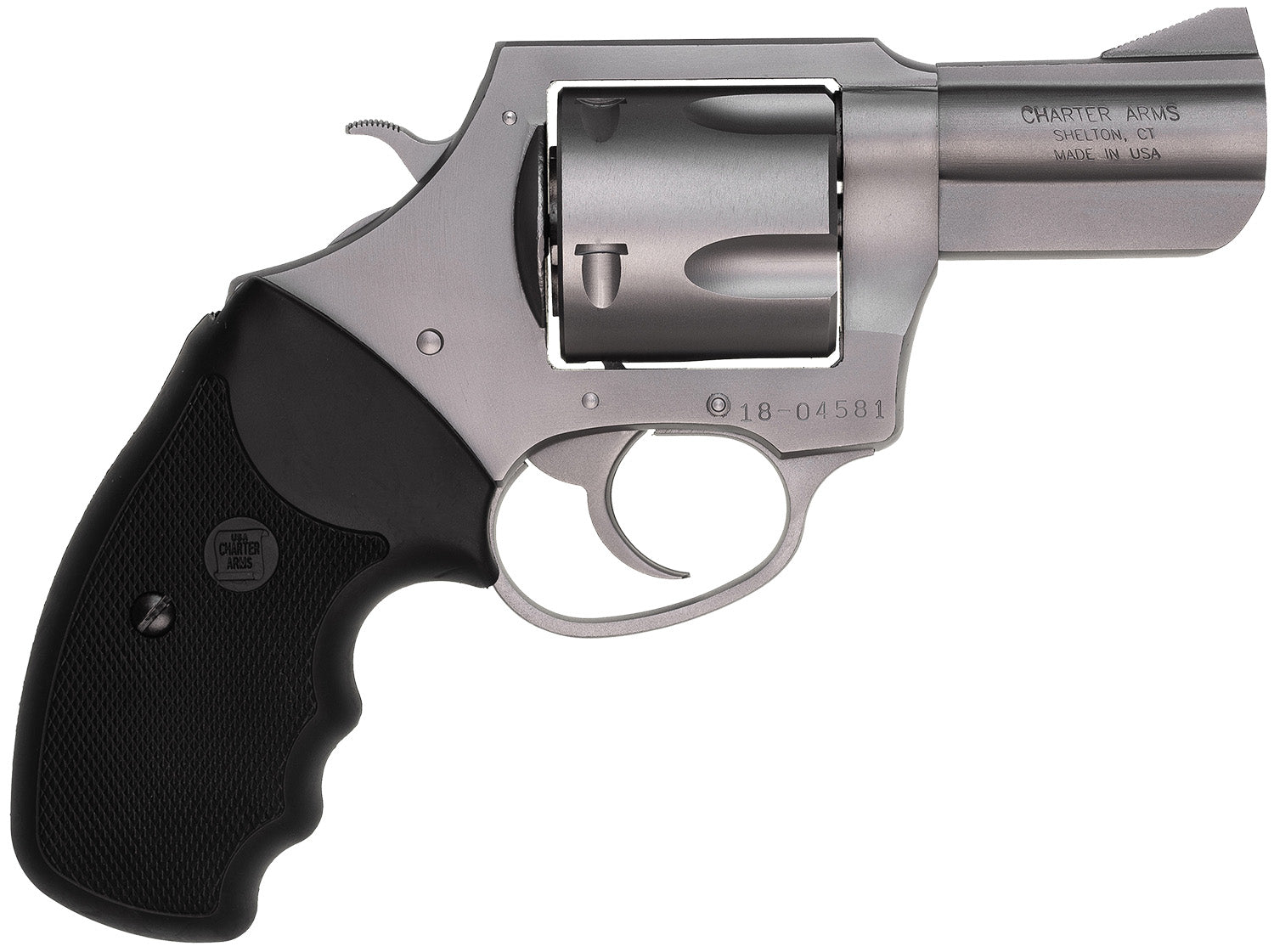 Charter Arms 74530 Bulldog  Extra Large 45 Colt (LC), 5 Shot 2.50" Matte Stainless Steel Barrel, Cylinder & Frame w/Blac