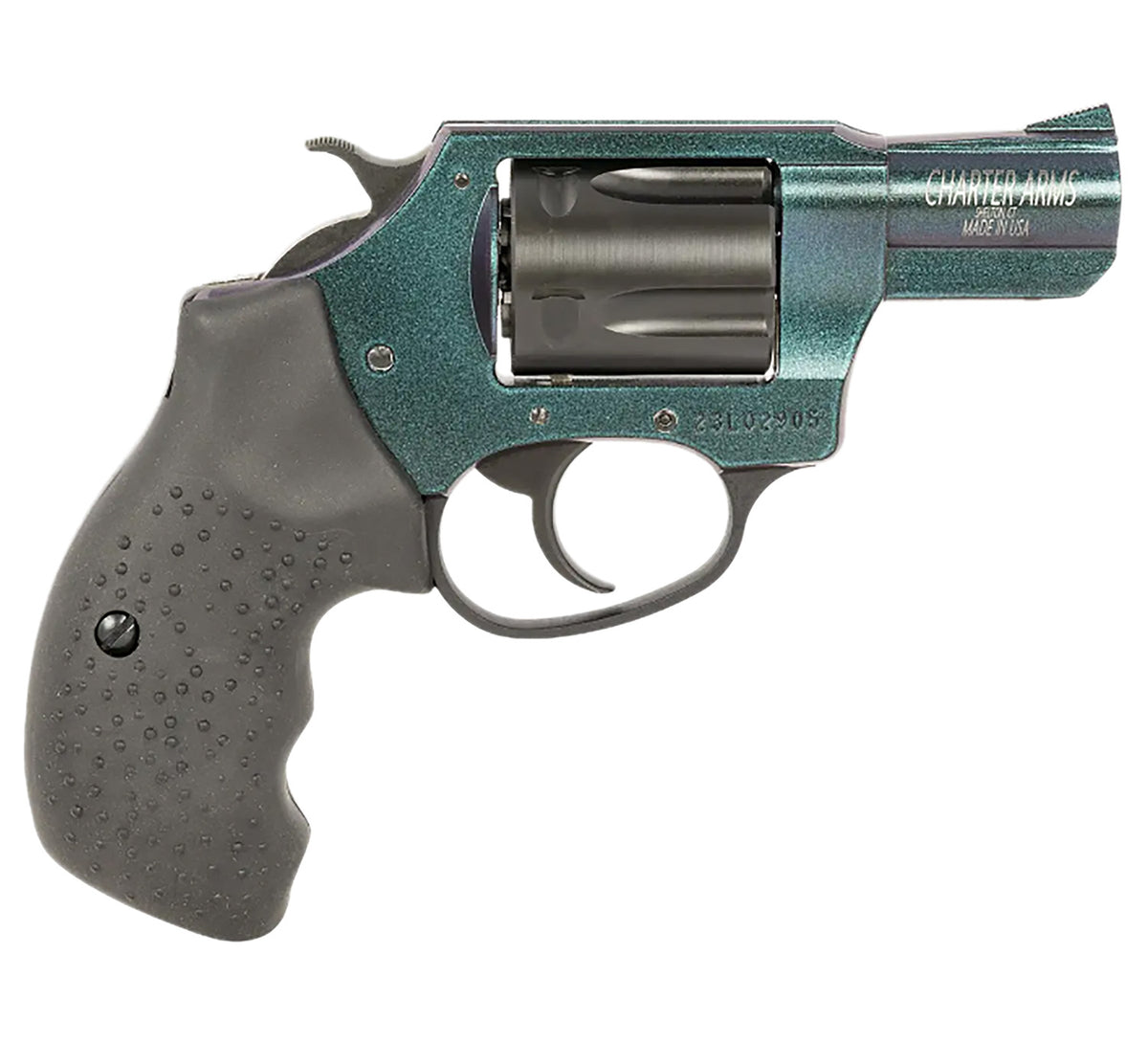 Charter Arms 25387 Undercover Chameleon 38 Special 5rd 2" Barrel, Overall Hi-Polished Iridescent Cerakote Finish, Standa