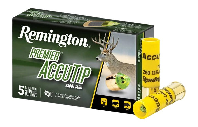 Remington Ammunition 20496 Premier AccuTip  20 Gauge 2.75" Sabot Slug Shot 5 Per Box/ 20 Cs