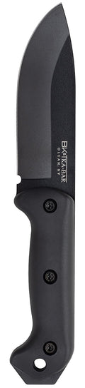 Ka-Bar BK2 Becker Campanion 5.25" Fixed Clip Point Drop Point Plain Black 1095 Cro-Van Blade, Black Ultramid Handle, Inc