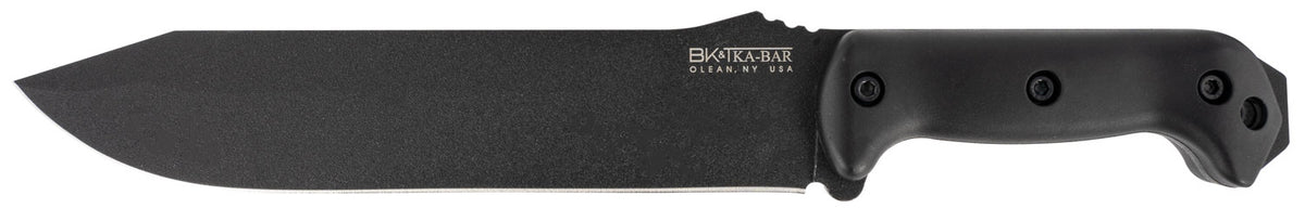Ka-Bar BK9 Becker Combat Bowie 9.25" Fixed Clip Point Plain Black 1095 Cro-Van Blade, Black Ultramid Handle, Includes Sh