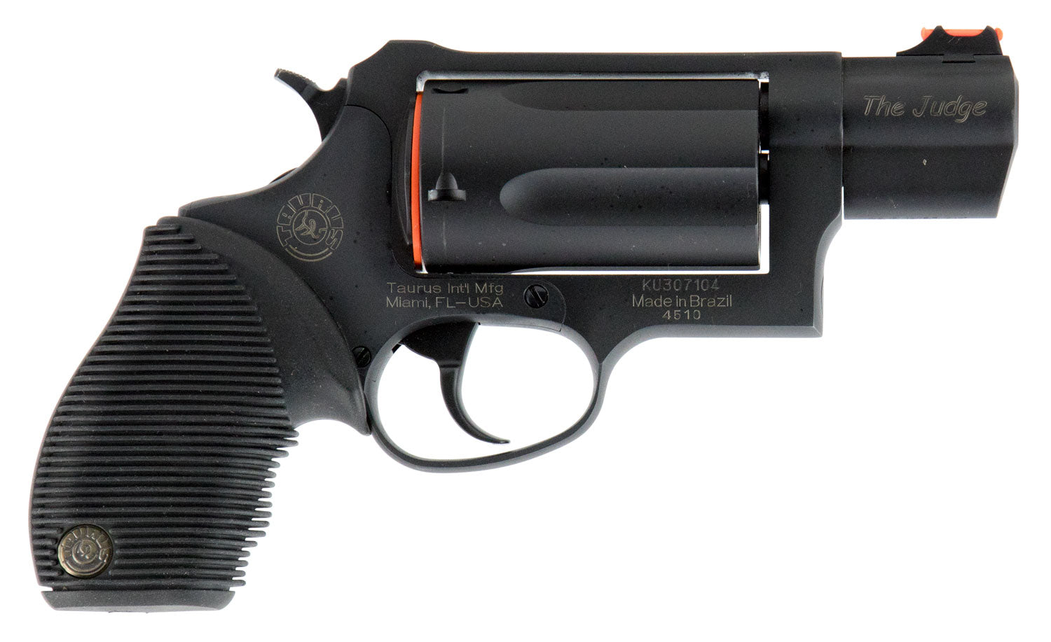 Taurus 2441031TC Judge Public Defender Small Frame 45 Colt (LC) 410 Bore 5rd 2" Matte Black Oxide Steel Barrel, Cylinder