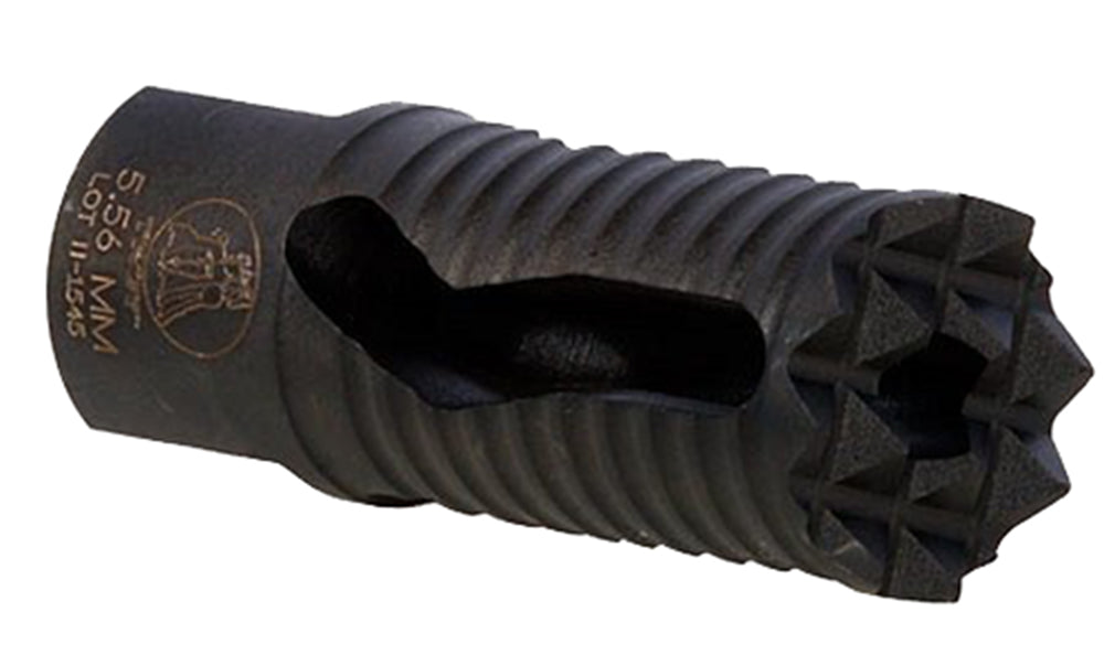 Troy Ind SBRAMED05BT00 Medieval Muzzle Brake Black Steel with 1/2"-28 tpi Threads & 2.25" OAL for 5.56x45mm NATO AR-Plat