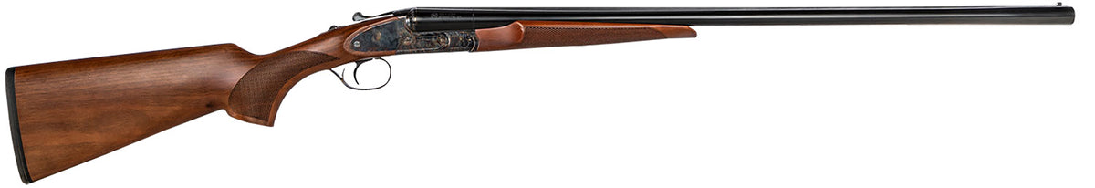 CZ-USA 06401 Sharp-Tail  12 Gauge 3" 2rd 28" Black Hard Chrome Side by Side Barrel, Color Case Hardened Metal Finish, Tu