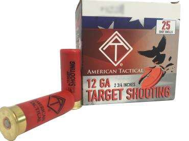 AMERICAN TACTICAL 12G TARGET LOAD #8 1OZ 2.75" 25RD BX 250RD CASE