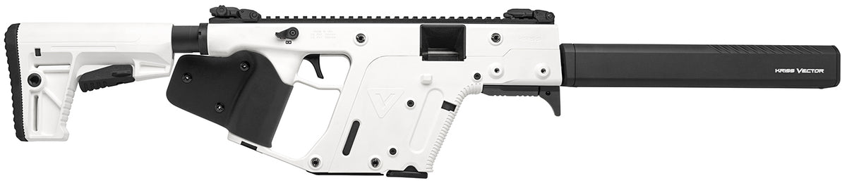 Kriss USA KV90CAP22 Vector CRB G2 *CA Compliant 9mm Luger 10+1 16" Black Barrel Shroud, Alpine White Rec & Fixed Stock, 
