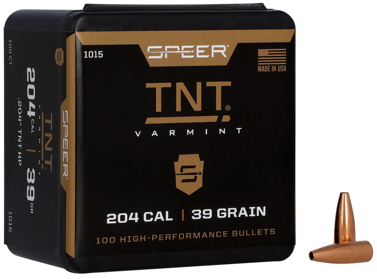 Speer 1015 TNT  204Cal 39gr TNT Hollow Point 100 Per Box/5 Case