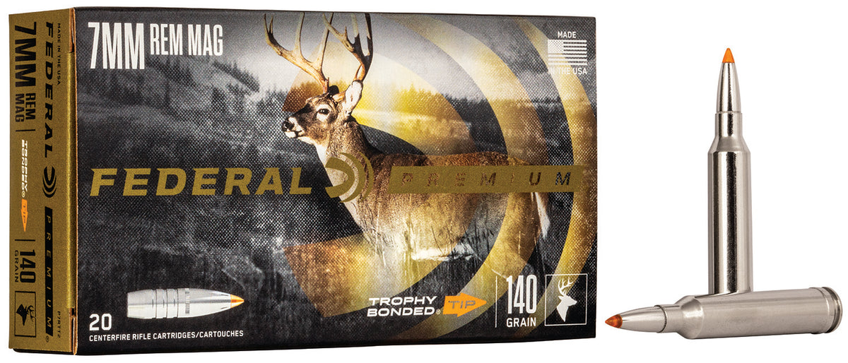 Federal P7RTT2 Premium  7mmRemMag 140gr Trophy Bonded Tip 20 Per Box/10 Case