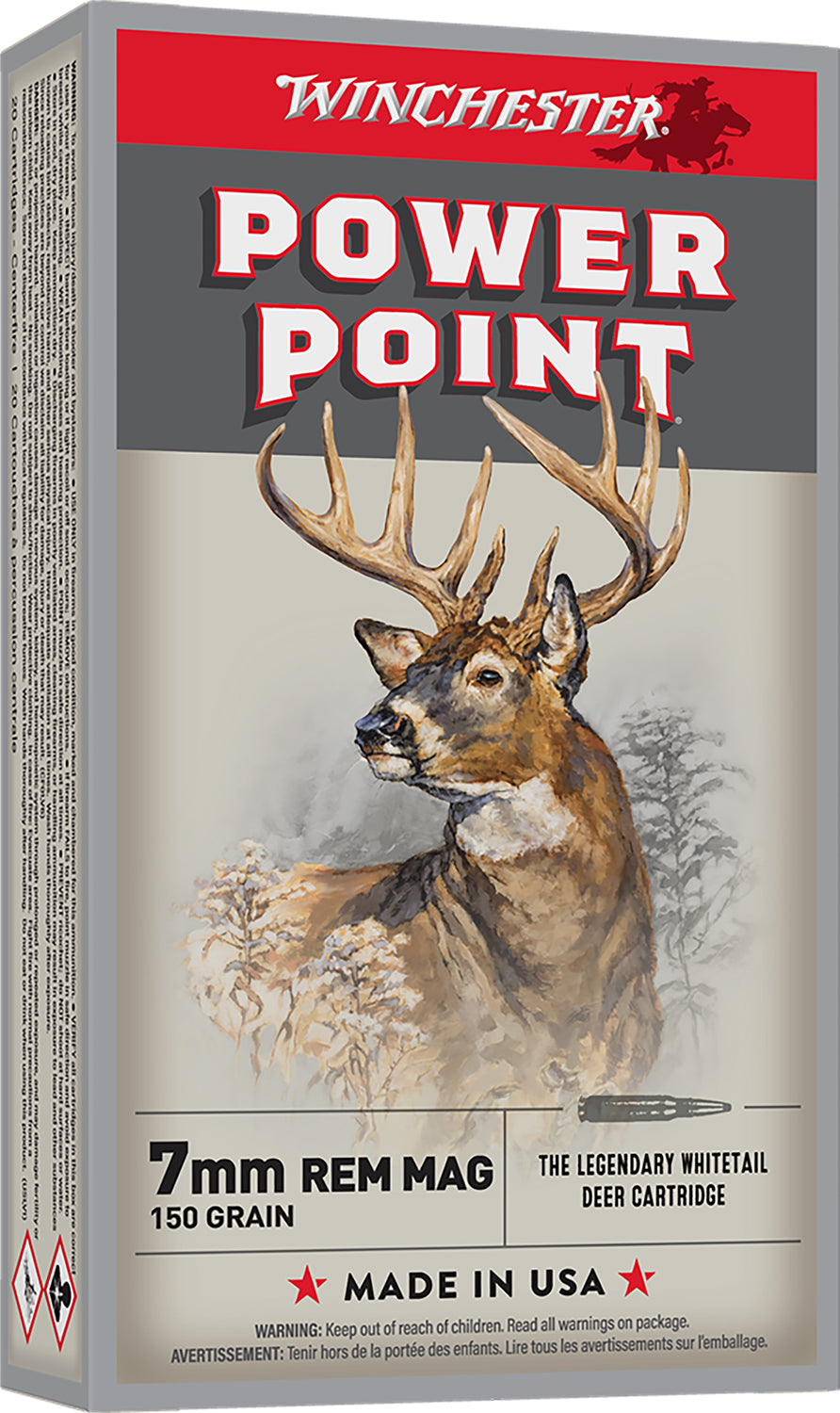 Winchester Ammo X7MMR1 Super X  7mmRemMag 150gr Power Point 20 Per Box/10 Case
