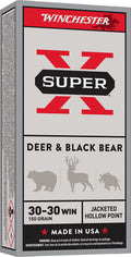 Winchester Ammo X30301 Super X  30-30Win 150gr Jacketed Hollow Point 20 Per Box/10 Case