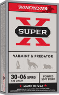 Winchester Ammo X30062 Super X  30-06Springfield 125gr Pointed Soft Point 20 Per Box/10 Case