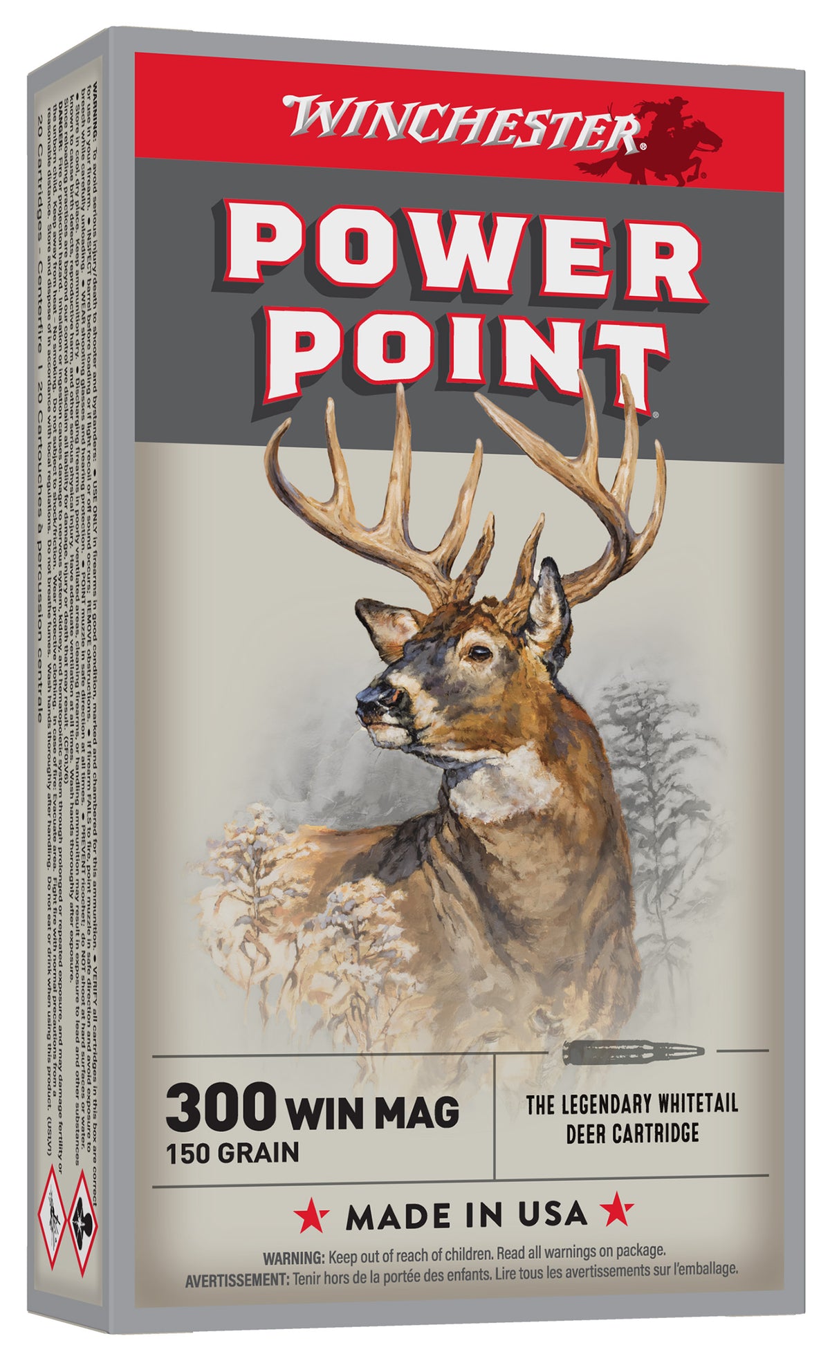 Winchester Ammo X30WM1 Power-Point  300WinMag 150gr 20 Per Box/10 Case