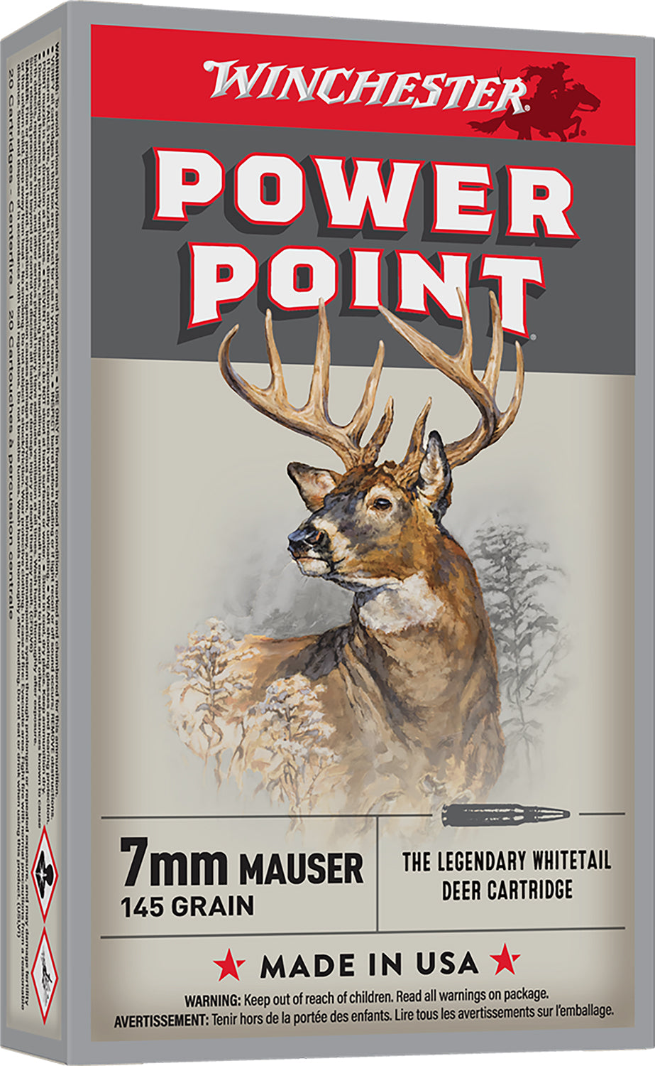 Winchester Ammo X7MM1 Super X  7mmMauser 145gr Power Point 20 Per Box/10 Case