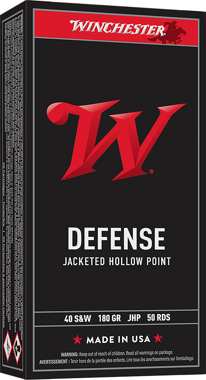Winchester Ammo USA40JHP USA  40S&W 180gr Jacketed Hollow Point 50 Per Box/10 Case