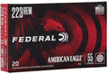 Federal AE223 American Eagle Rifle 223Rem 55gr Full Metal Jacket Boat Tail 20 Per Box/25 Case