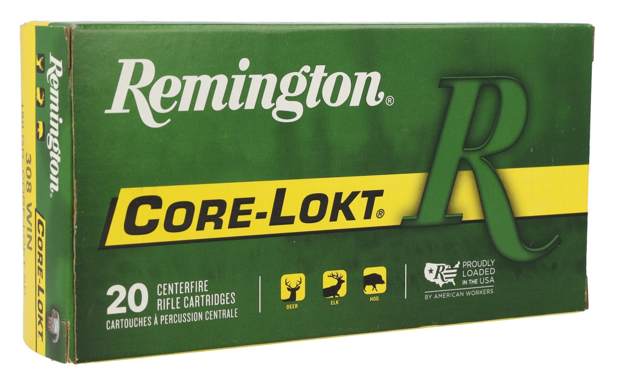 Remington Ammunition 27844 Core-Lokt  308Win 180gr Soft Point Core-Lokt 20 Per Box/10 Case