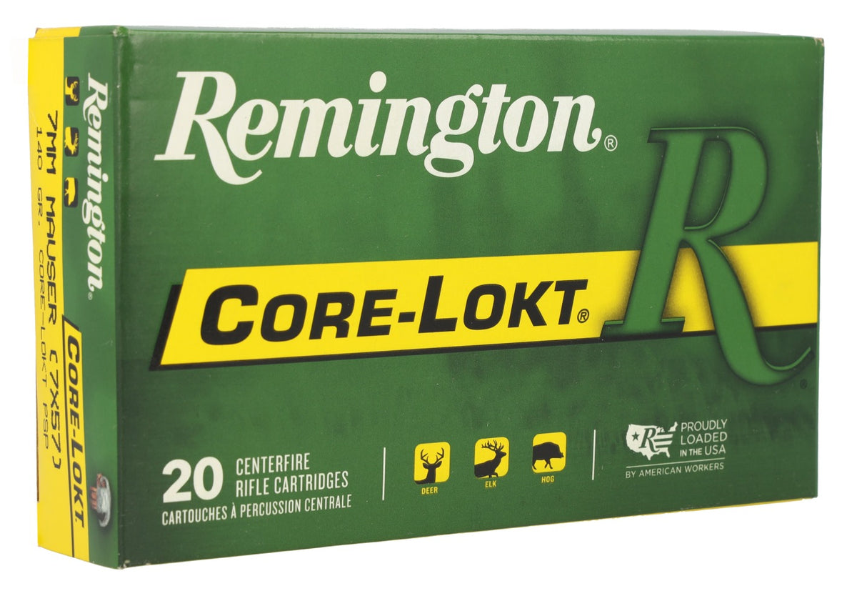 Remington Ammunition 29031 Core-Lokt  7x57mmMauser 140gr Pointed Soft Point Core-Lokt 20 Per Box/10 Case