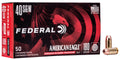 Federal AE40N1 American Eagle Indoor Range Training 40S&W 180gr Total Metal Jacket 50 Per Box/20 Case