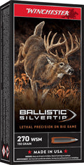 Winchester Ammo SBST2705A Ballistic Silvertip  270WSM 150gr Rapid Controlled Expansion Polymer Tip 20 Per Box/10 Case