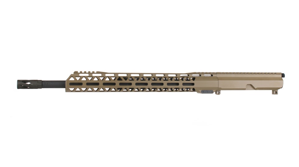 BC-15 .350 Legend Flat Dark Earth Cerakote Side Charging Complete Upper Assembly, 18" Parkerized Heavy Barrel, 1:16 Twist, Carbine Length Gas System, 15" M-LOK Rail