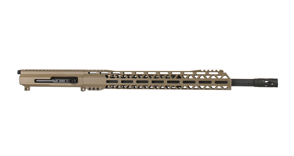 BC-15 .350 Legend Flat Dark Earth Cerakote Side Charging Complete Upper Assembly, 18" Parkerized Heavy Barrel, 1:16 Twist, Carbine Length Gas System, 15" M-LOK Rail