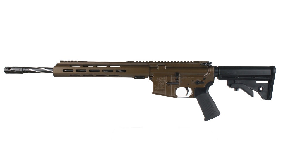 BC-15 5.56 NATO Rifle, 16" Black Nitride Stainless Heavy Barrel - 0.750, 1:8 Twist, Forging Lower, Bear Claw Flutes, Stainless 416R Carbine Length Gas System, MLOK, Split Rail