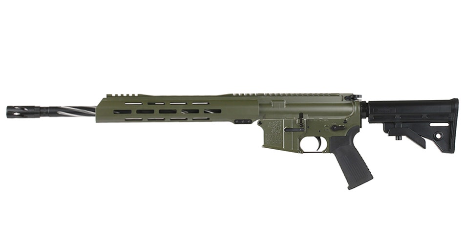 BC-15 5.56 NATO Rifle, 16" Black Nitride Stainless Heavy Barrel - 0.750, 1:8 Twist, Forging Lower, Bear Claw Flutes, Stainless 416R Carbine Length Gas System, MLOK, Split Rail