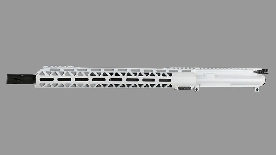 BC-15 12.7X42 Stormtrooper White Cerakote Forged Complete Upper Assembly, 16" Parkerized Heavy Barrel, 1:20 Twist, Carbine Length Gas System, 15" M-LOK Rail