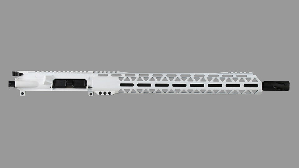BC-15 12.7X42 Stormtrooper White Cerakote Forged Complete Upper Assembly, 16" Parkerized Heavy Barrel, 1:20 Twist, Carbine Length Gas System, 15" M-LOK Rail