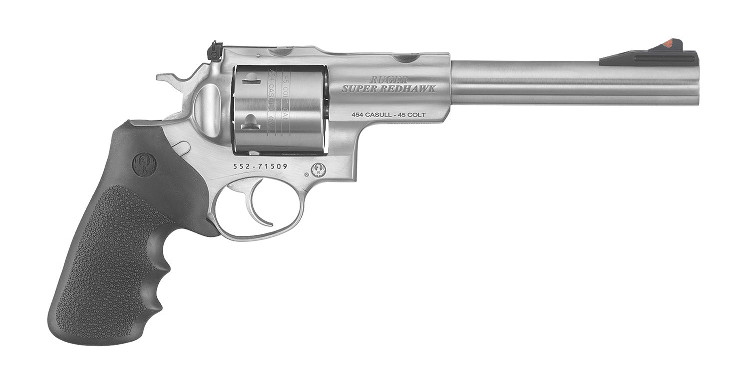 Ruger 5505 Super Redhawk  Large Frame 454 Casull 6rd 7.50" Satin Stainless w/Integral Mount Barrel, Satin Stainless Cyli