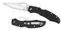 Spyderco BY03PSBK2 Byrd Cara Cara 2 Lightweight 3.75" Folding Drop Point Part Serrated 8Cr13MoV SS Blade Black  Textured