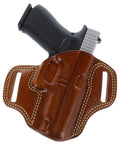 Galco CM226 Combat Master  OWB Tan Leather Belt Slide Compatible w/ Glock 19/Glock 23 Gen2-5/CZ P-10C Belt 1.75" Wide Ri