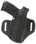 Galco CM224B Combat Master  OWB Black Leather Belt Slide Compatible w/Ruger Security-9/Glock 17/Glock 22 Gen2-5 Belt 1.7