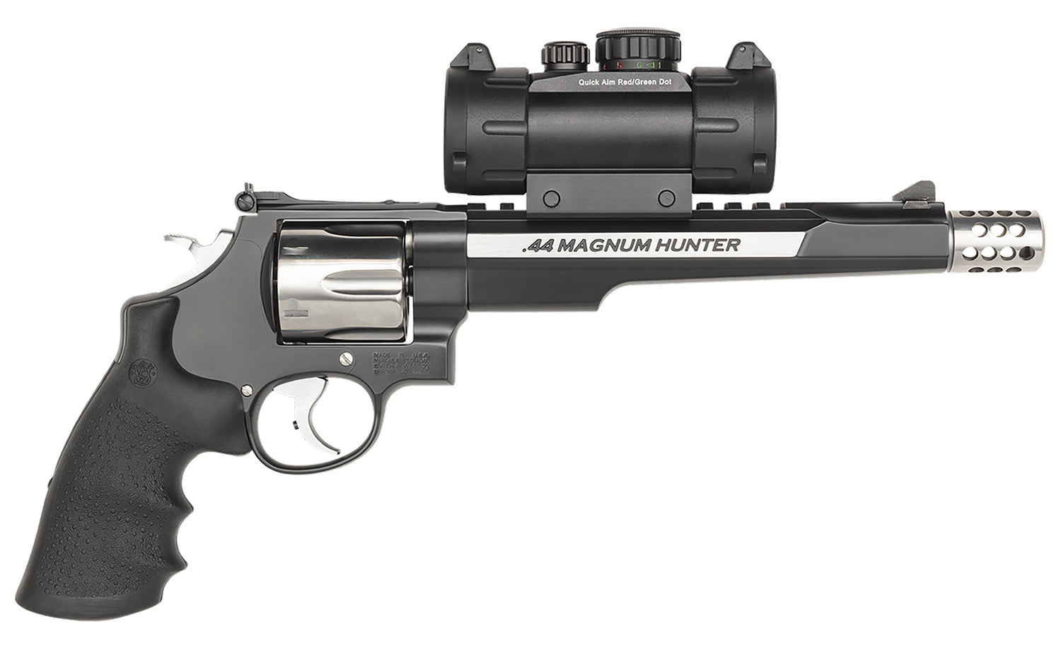 Smith & Wesson 170318 Performance Center 629 Hunter 44 Rem Mag 6rd 7.50" Stainless Steel Black Stainless Steel Black Pol