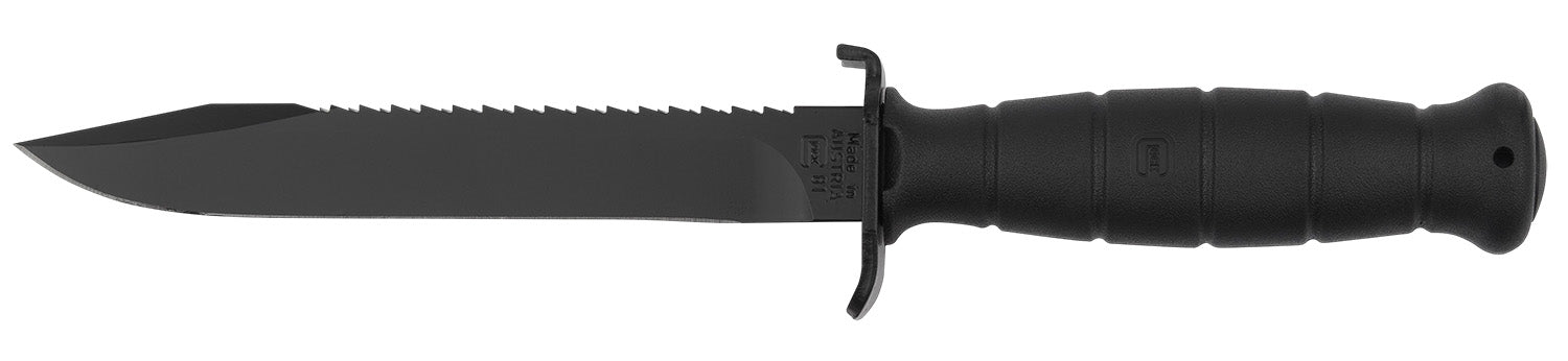 Glock KB17281 Field  7" Fixed Clip Point Plain/Saw Black High Carbon Steel Blade/ Black Textured Trimond Polymer Handle
