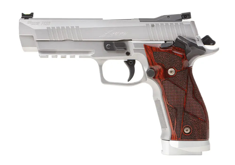 dSIG SAUER P226 XFIVE 9MM STS PSTL 5"BBL, AX3 TRIGGER, HOGUE GRIP, 3-20RD MAGS