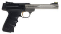Browning 051461490 Buck Mark Lite *CA Compliant 22 LR 10+1 5.50" Matte Gray Fluted Barrel, Serrated Steel Slide, Matte G