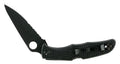 Spyderco C10PSBBK Endura 4 Lightweight 3.75" Folding Clip Point Part Serrated Black TiCN VG-10 SS Blade Black  Textured 