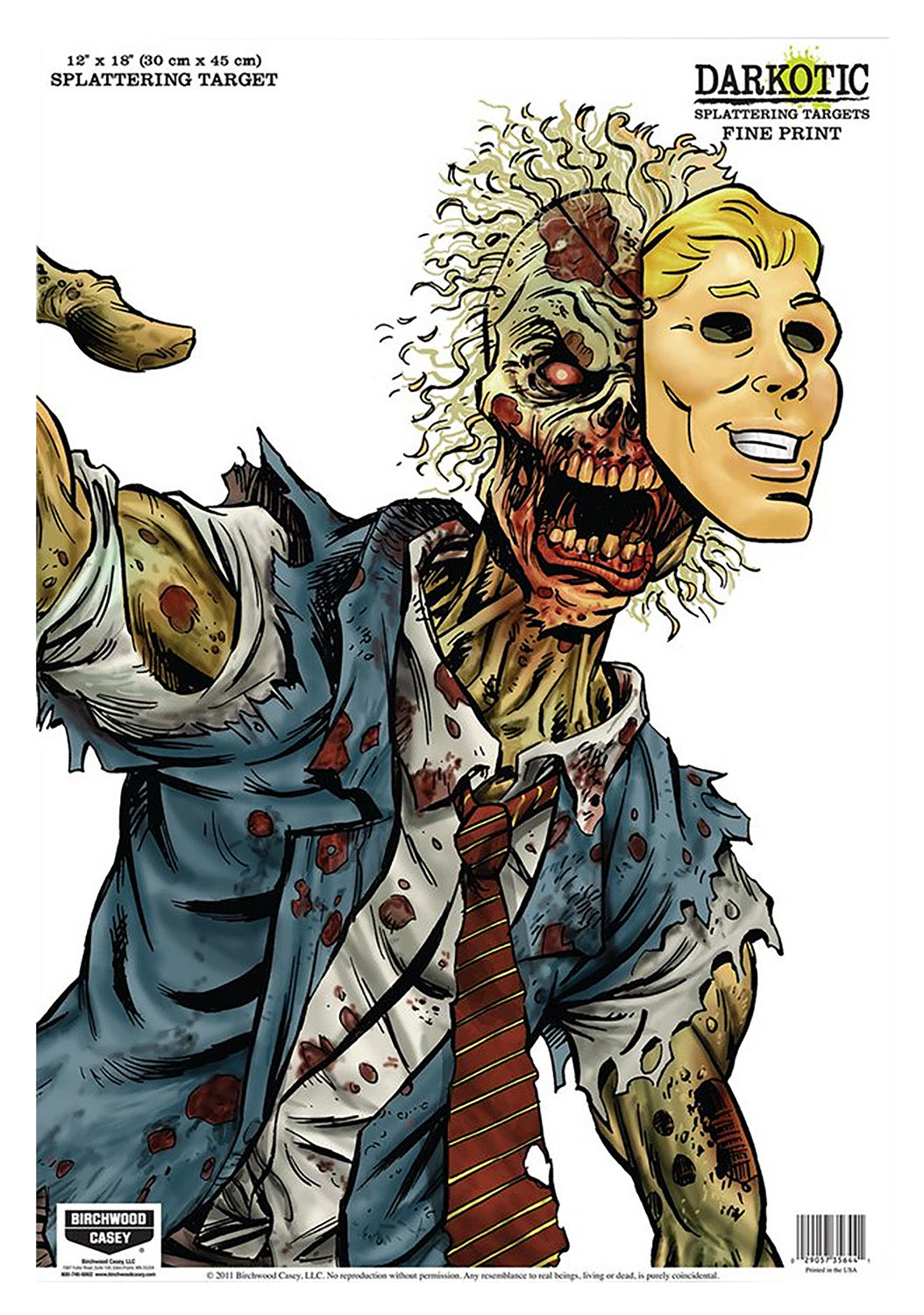 Birchwood Casey 35645 Darkotic Fine Print Zombie Lawyer Paper Hanging Universal 12" x 18" Multi-Color Impact Enhancement