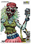 Birchwood Casey 35665 Darkotic Shopping Spree Zombie Valley Girl Paper Hanging Universal 12" x 18" Multi-Color Impact En