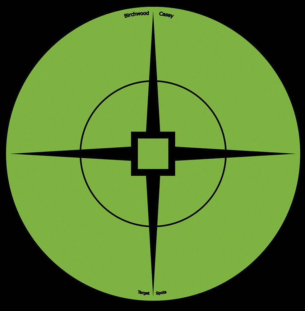 Birchwood Casey 33936 Target Spots  Self-Adhesive Paper Black/Green 6" Crosshair 10 Pack