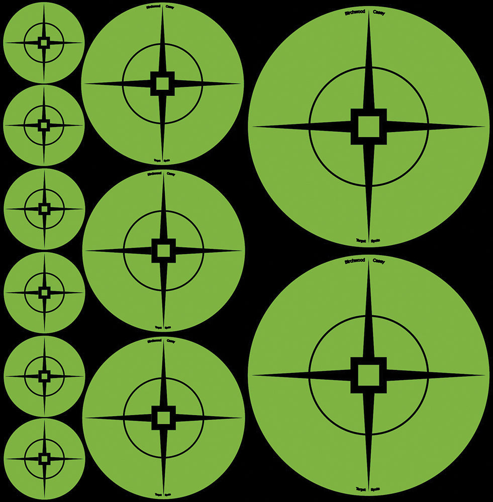 Birchwood Casey 33938 Target Spots  Self-Adhesive Paper Black/Green Crosshair 60 Pack