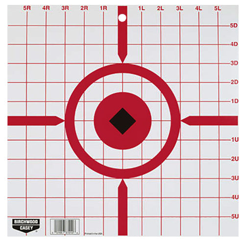 Birchwood Casey 37210 Rigid Sight-In Crosshair Hanging Tagboard 12" Black/White 10 Pack