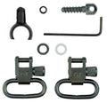 GrovTec US Inc GTSW46 Barrel Band Swivel Set Shotgun 1" Black Steel