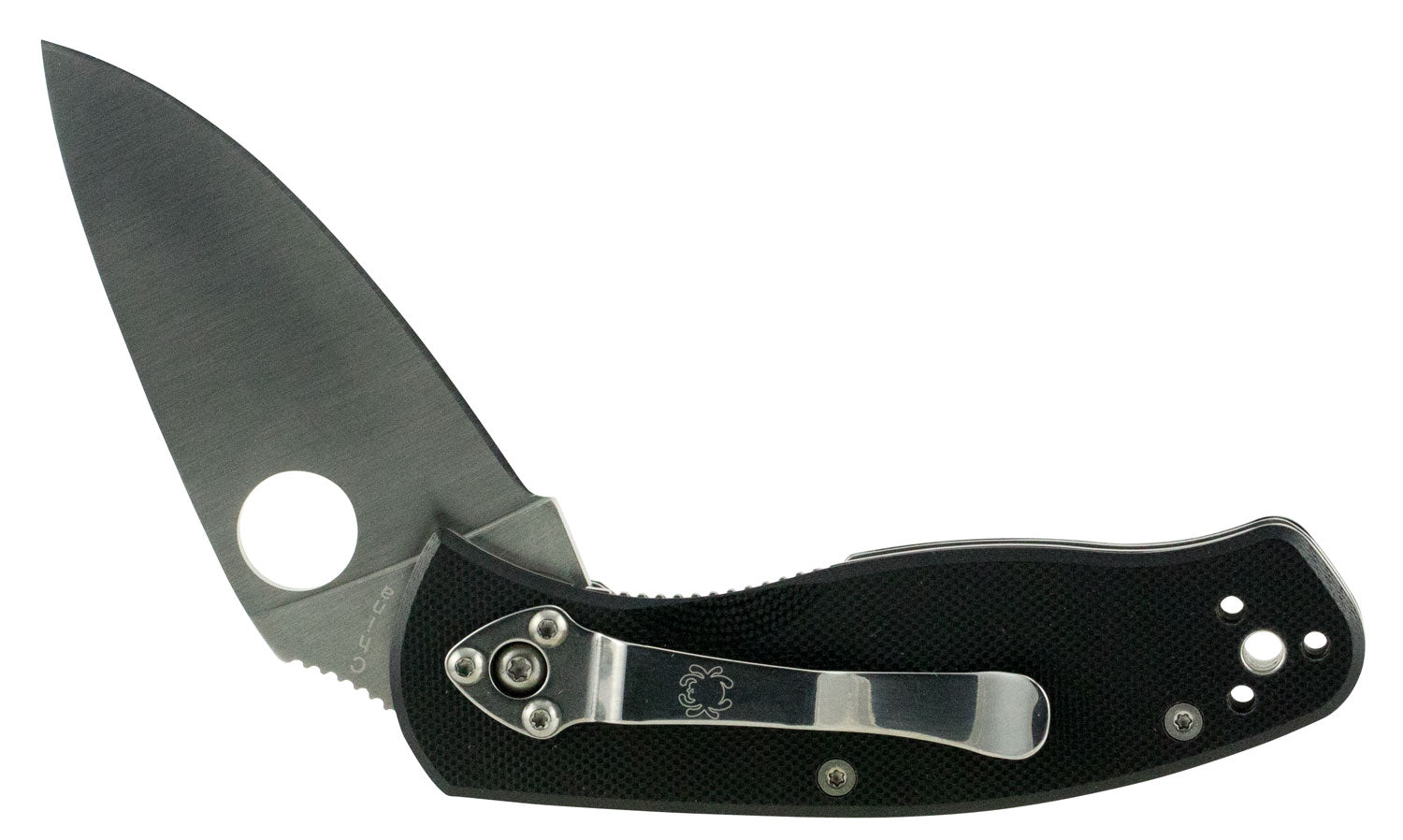 Spyderco C136GP Persistence  2.77" Folding Drop Point Plain 8Cr13MoV SS Blade Black G10 Handle Includes Pocket Clip