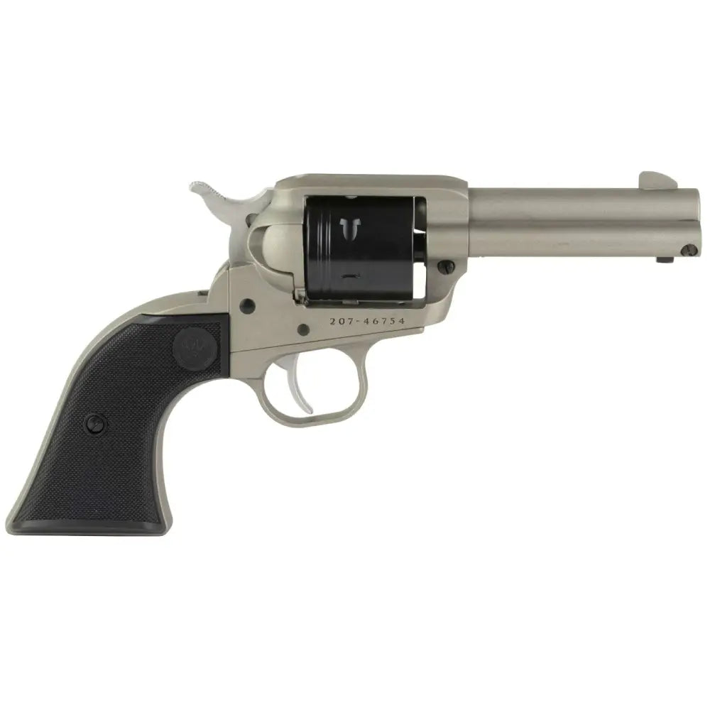 dRUGER WRANGLER 22LR REVLVR SILVER CERAKOTE 6RD 3.75"BBL, BLADE F.S.